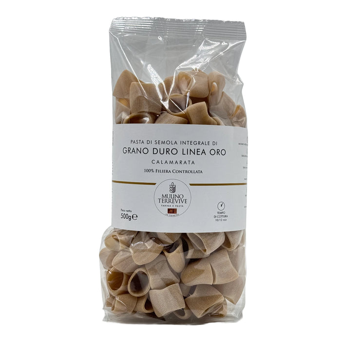 Pasta Integrale Grano Duro Linea Oro Calamarata 500g - Mulino Terrevive - vaigustando