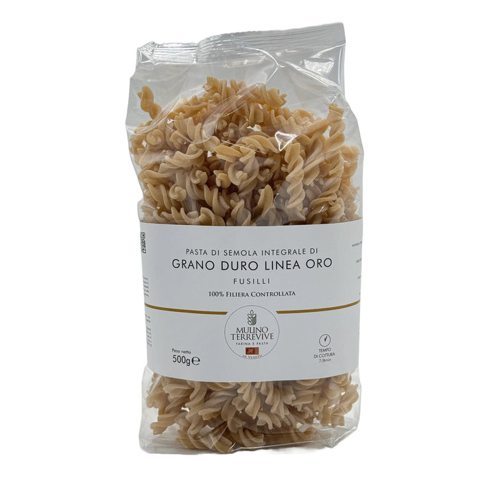Pasta Integrale Grano Duro Linea Oro Fusilli 500g - Mulino Terrevive - vaigustando