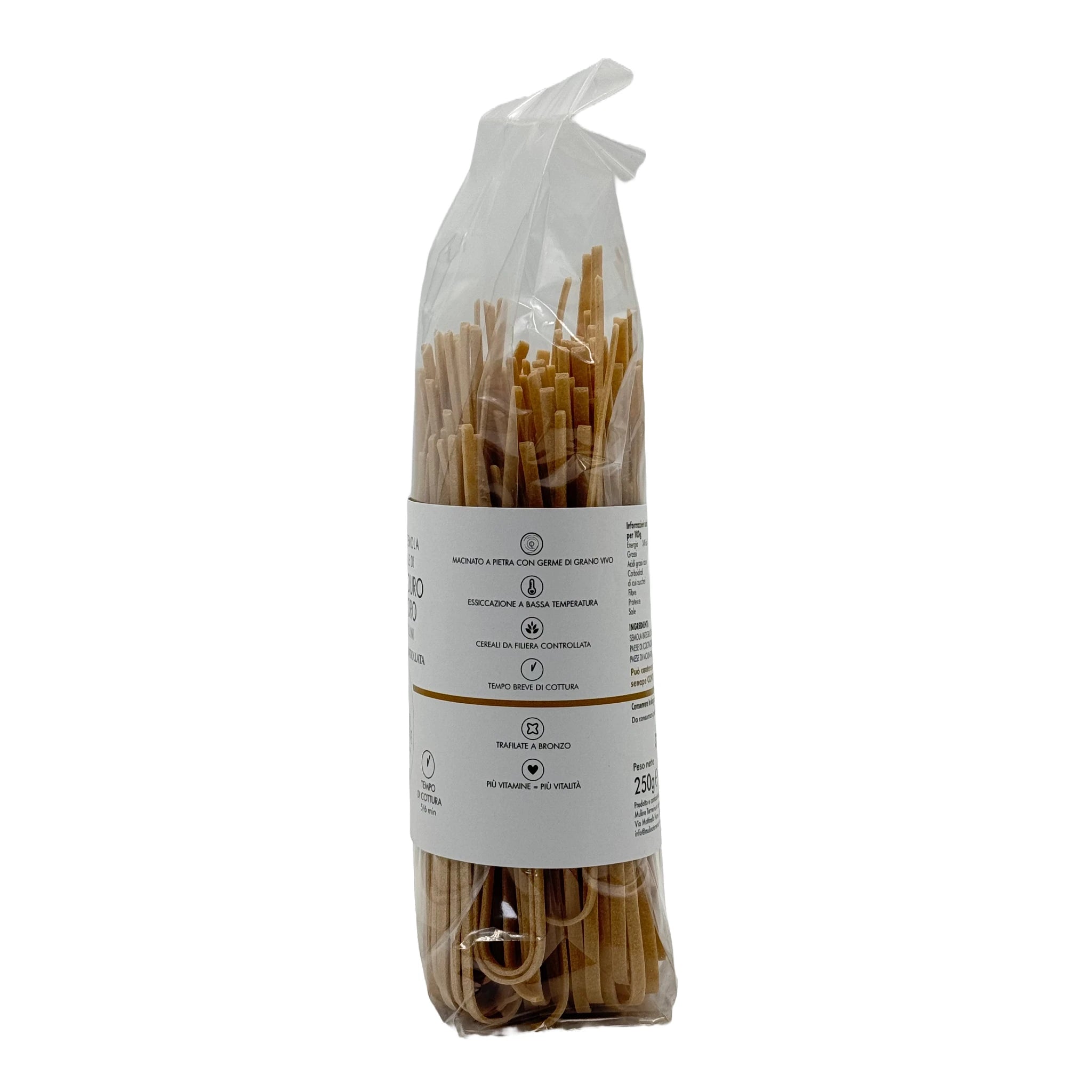 Pasta Integrale Grano Duro Linea Oro  Tagliolini 250g  -  Mulino Terrevive - vaigustando