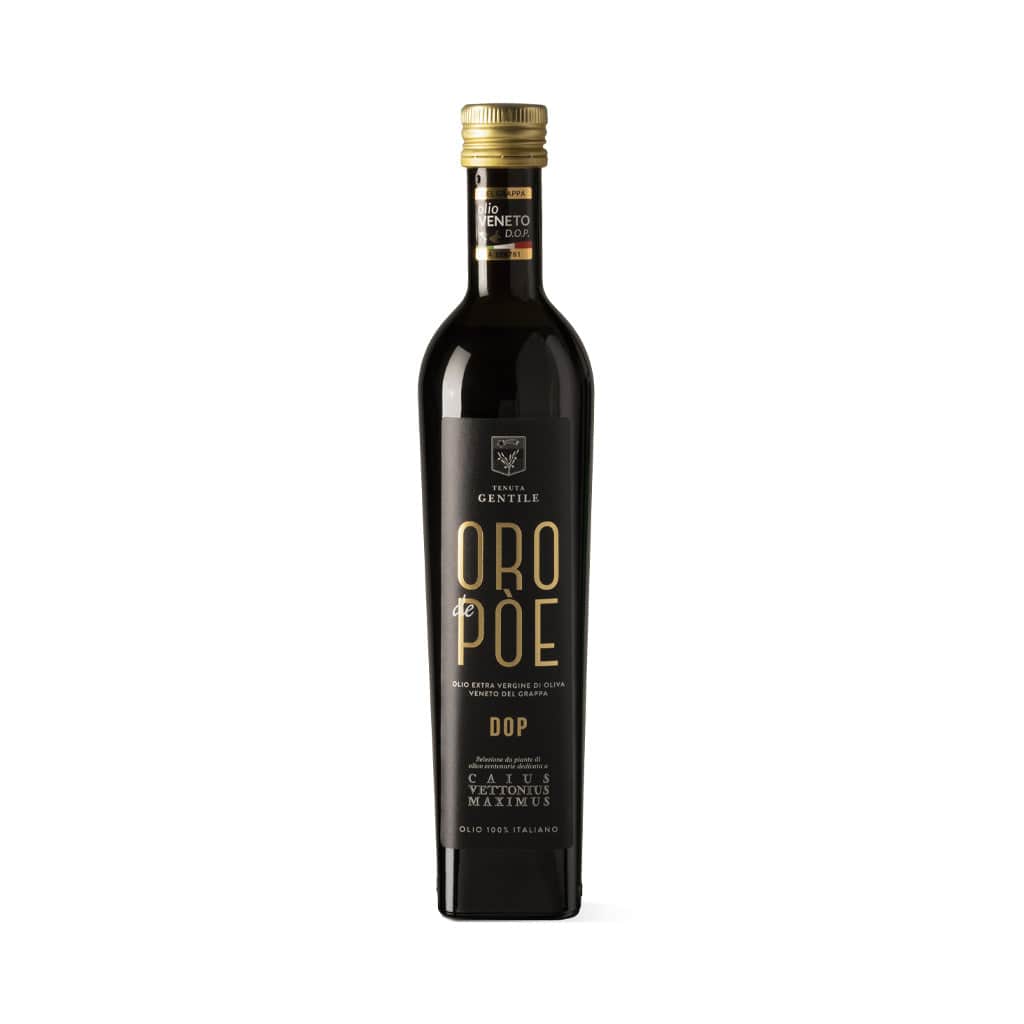 Olio Extravergine Veneto del Grappa DOP Presidio Slow Food 500ml confezione regalo  -  Oro de Pòe - vaigustando