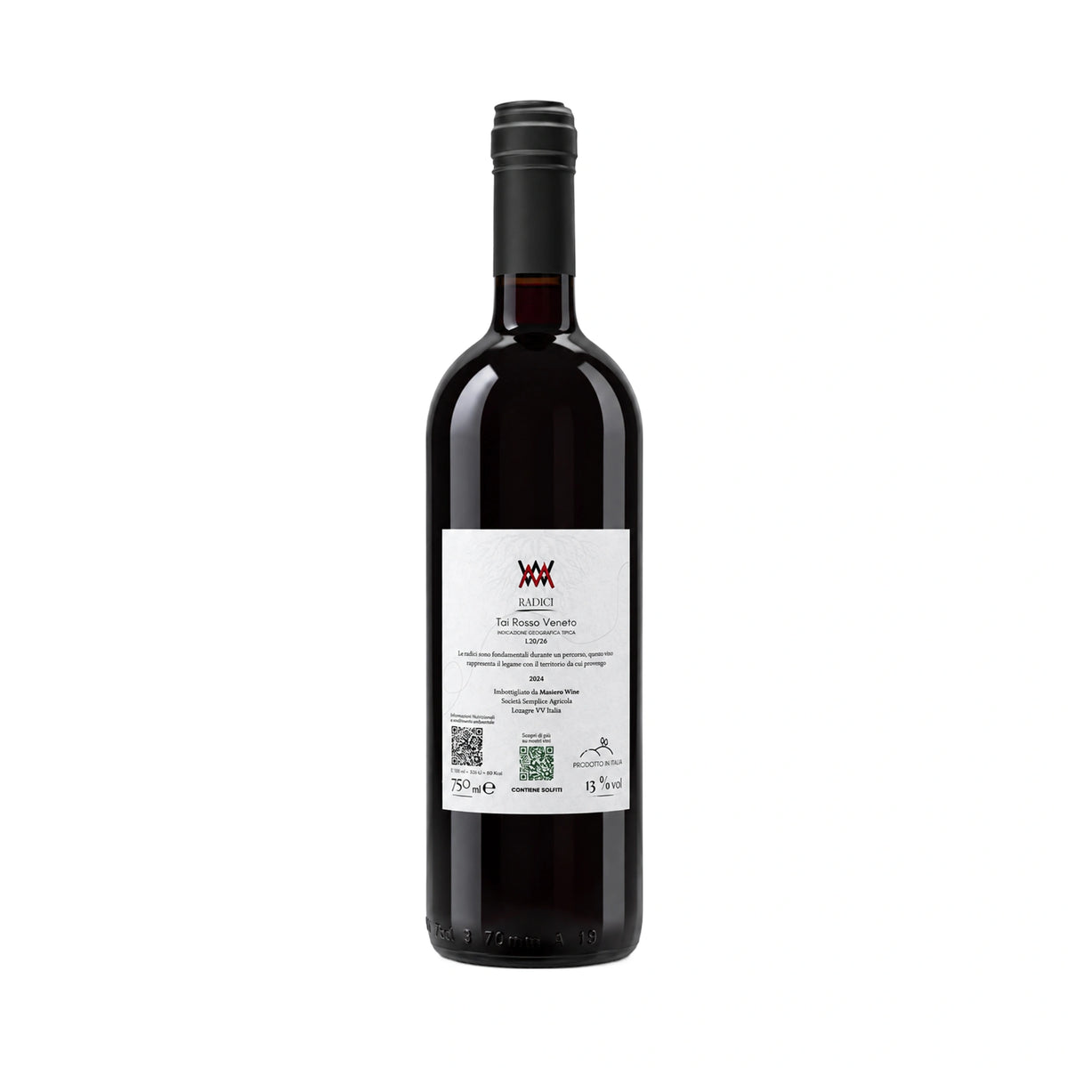 Radici Tai rosso 2024 (retro etichetta)-Masiero Wine-Vaigustando