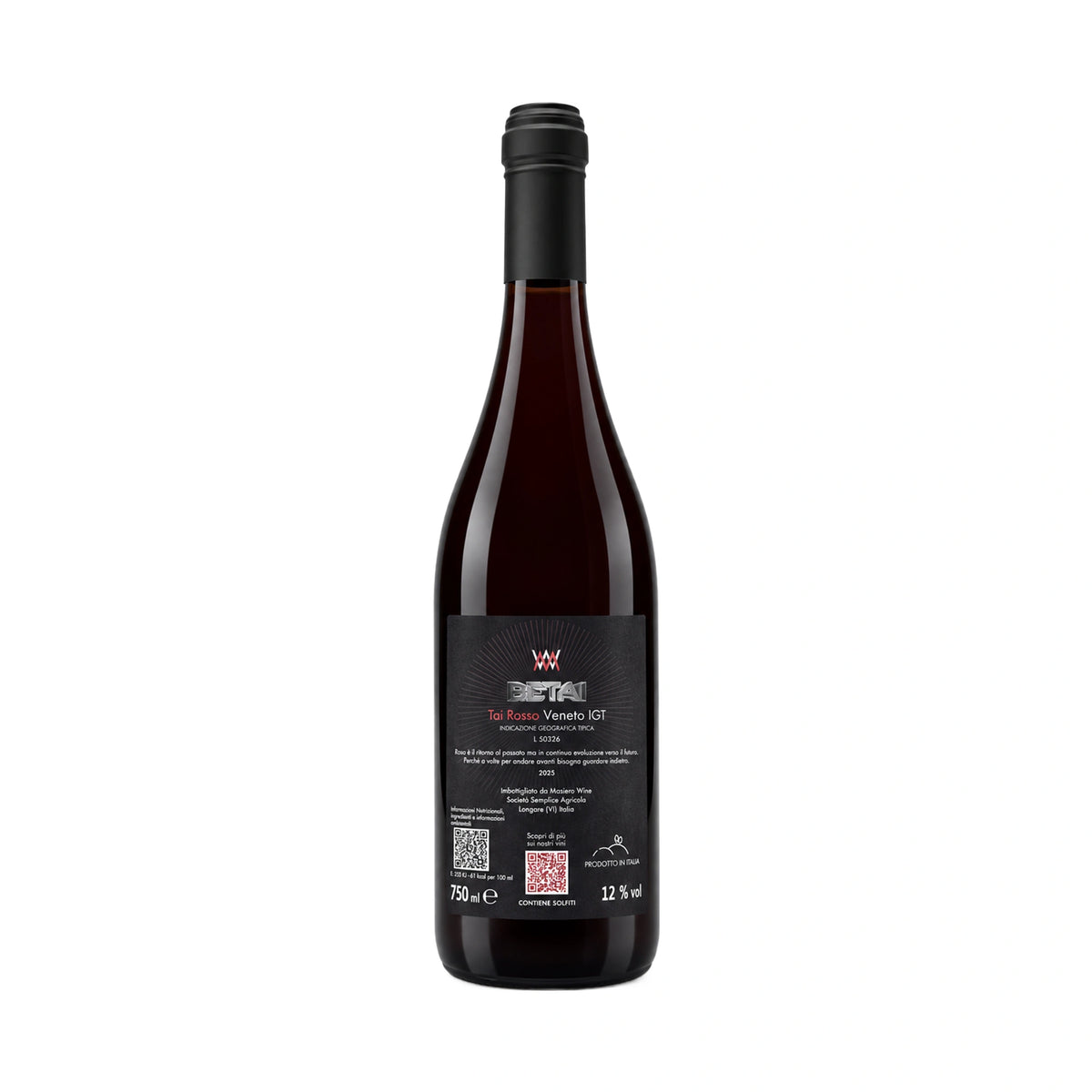 Retai Tai rosso Veneto IGT (retro etichetta)-Masiero Wine-Vaigustando