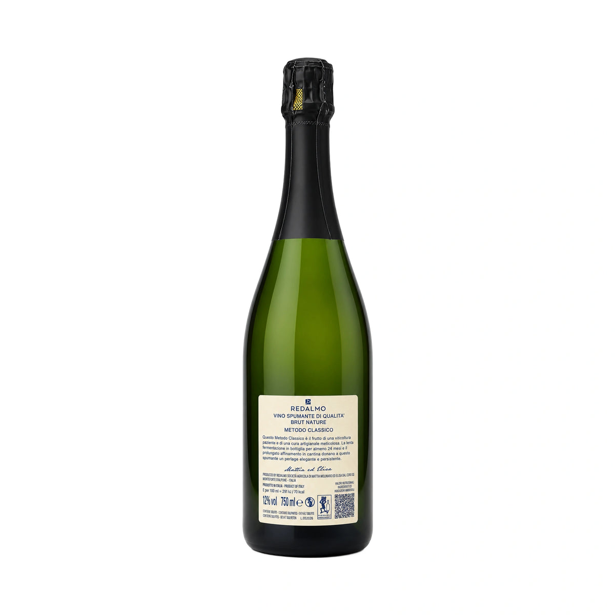 Brut Nature Metodo Classico (retro etichetta)-Redalmo-Vaigustando